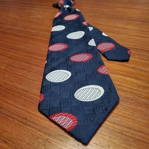 Vintage 50s circle print clip on tie